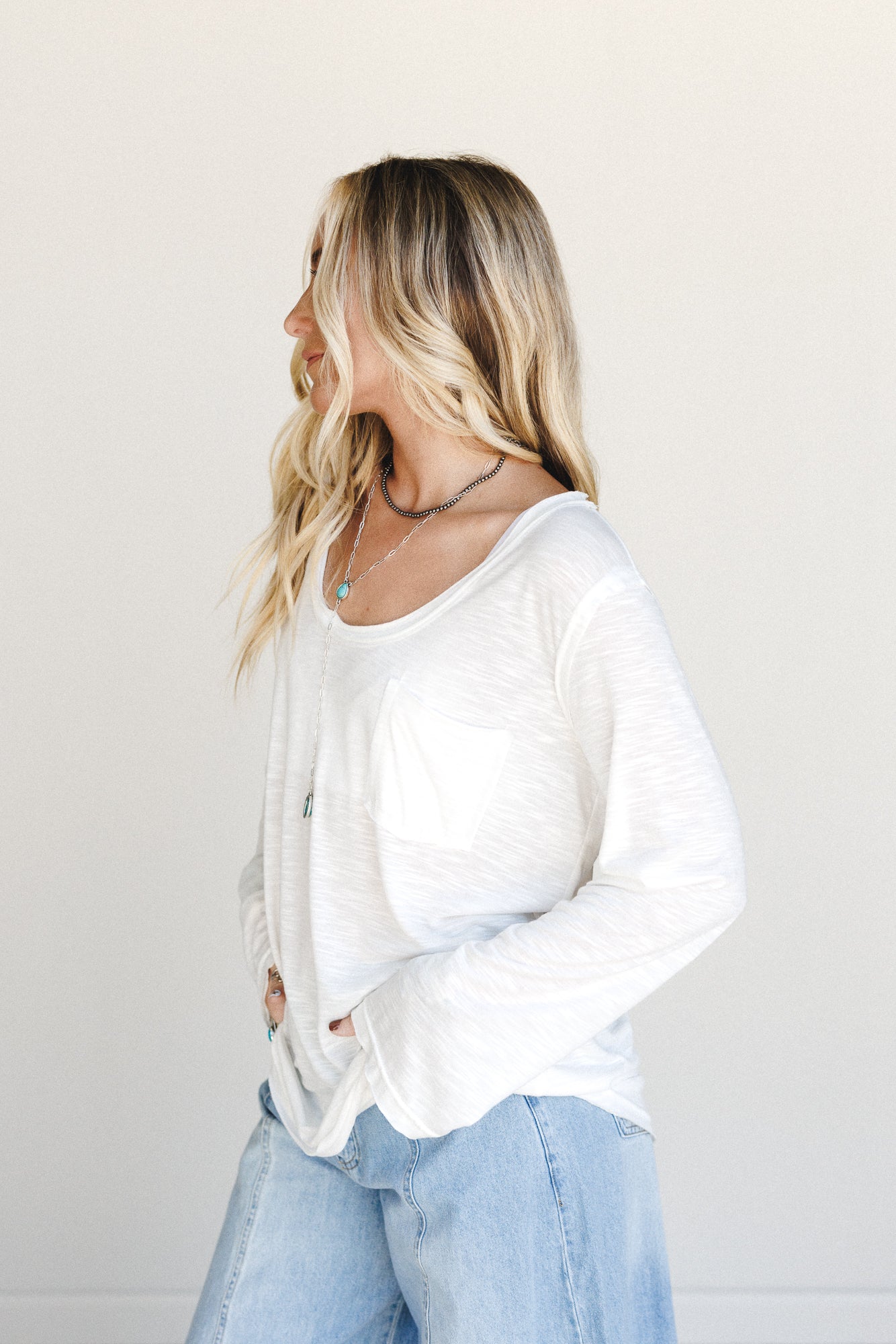 Right On Tee Longsleeve Shirt - White