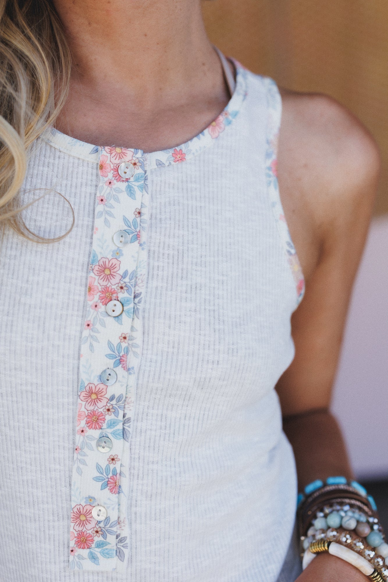 Solene Ribbed Top - Ivory