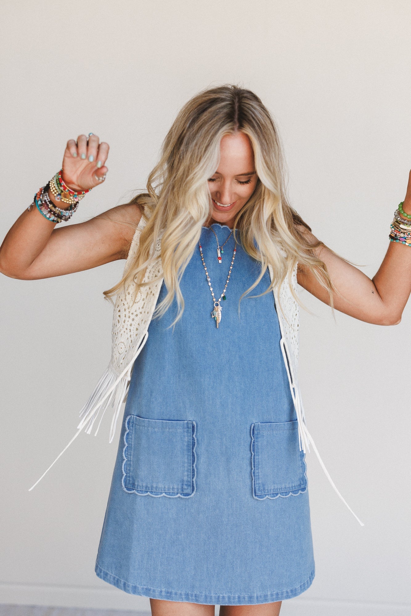 Chill State Pocket Denim Dress - Denim