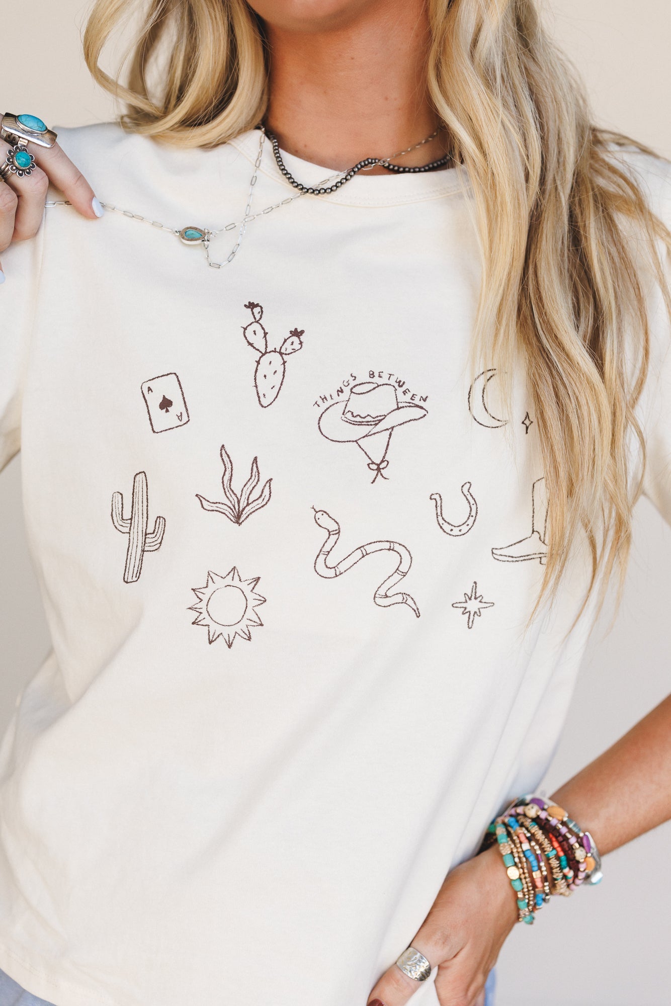 Ranch Signs Graphic Tee - Cream