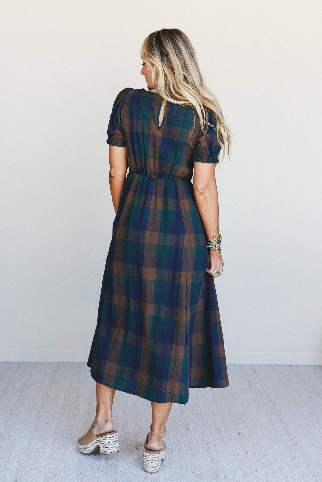 Darling Days Plaid Dress - Green