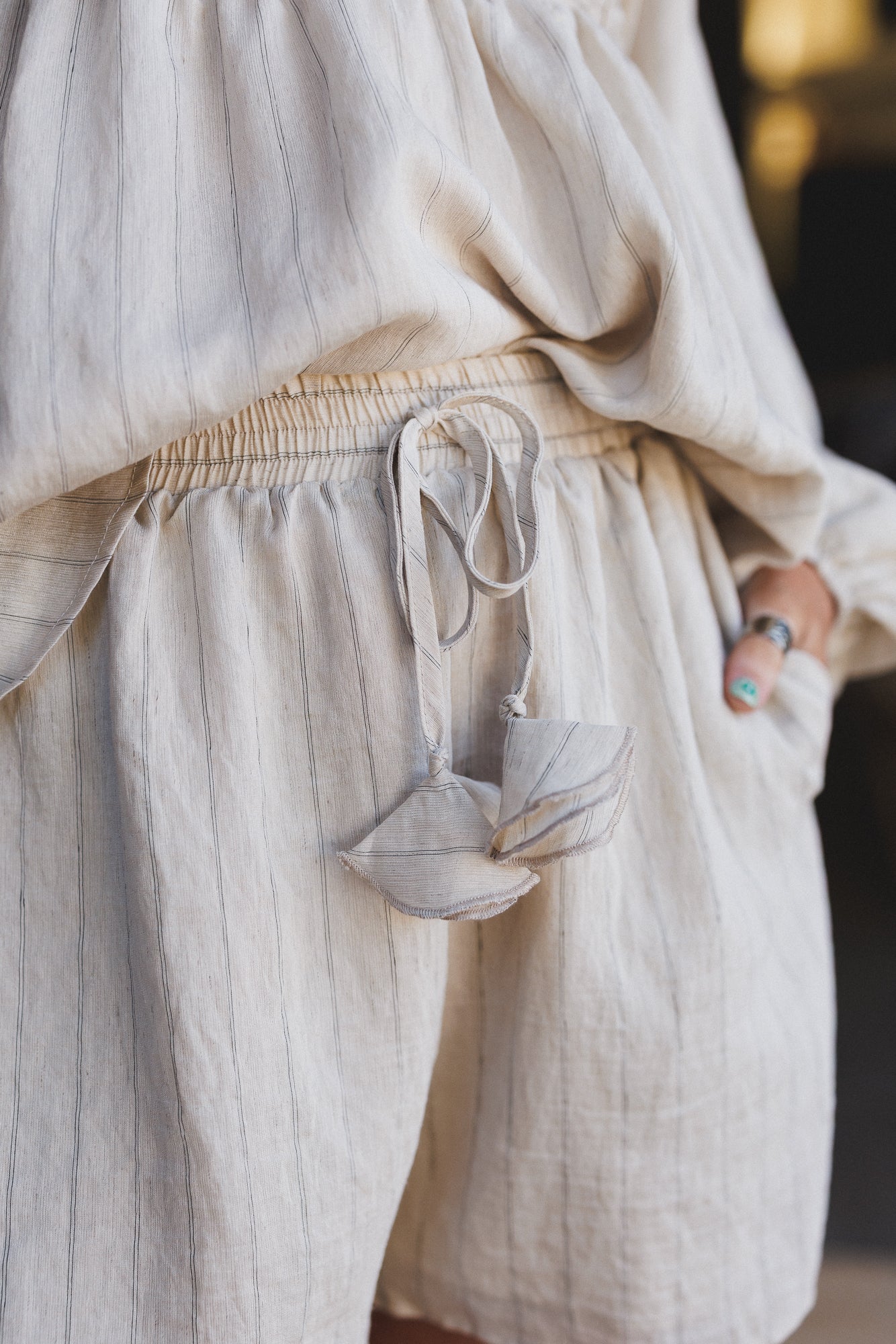 Easy Life Striped 2 Piece Bundle - Oatmeal