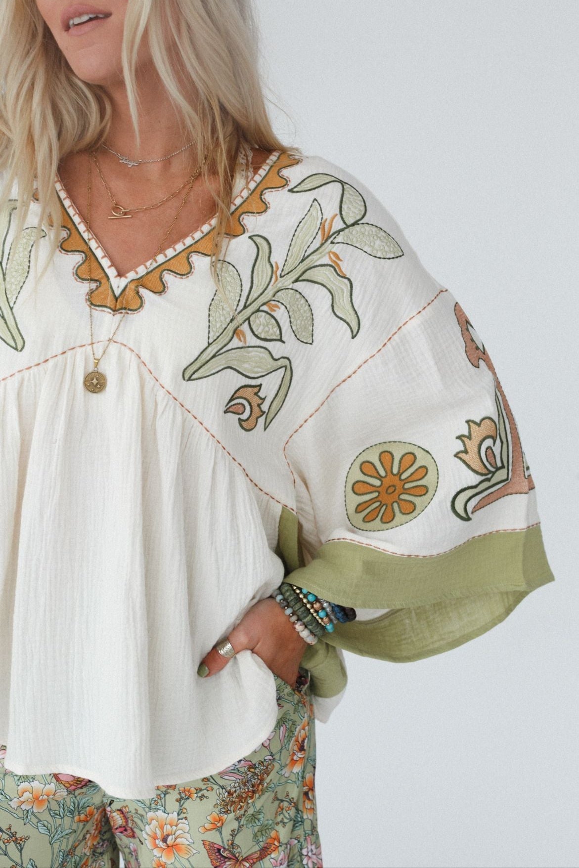 Chateau Chic Babydoll Top - Natural