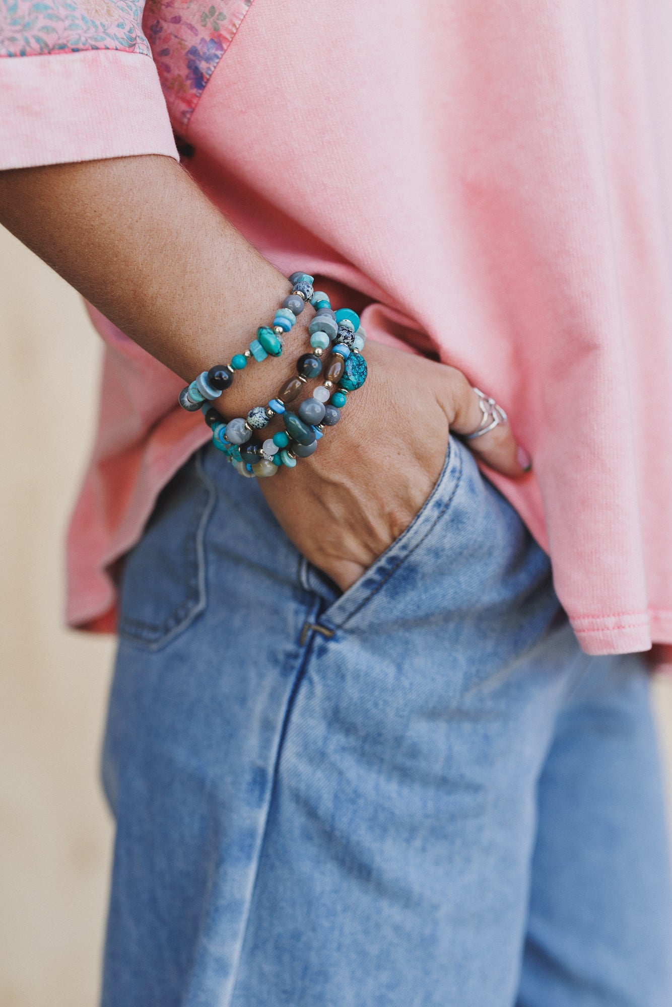 Nika Bracelet Set - Blue Multi