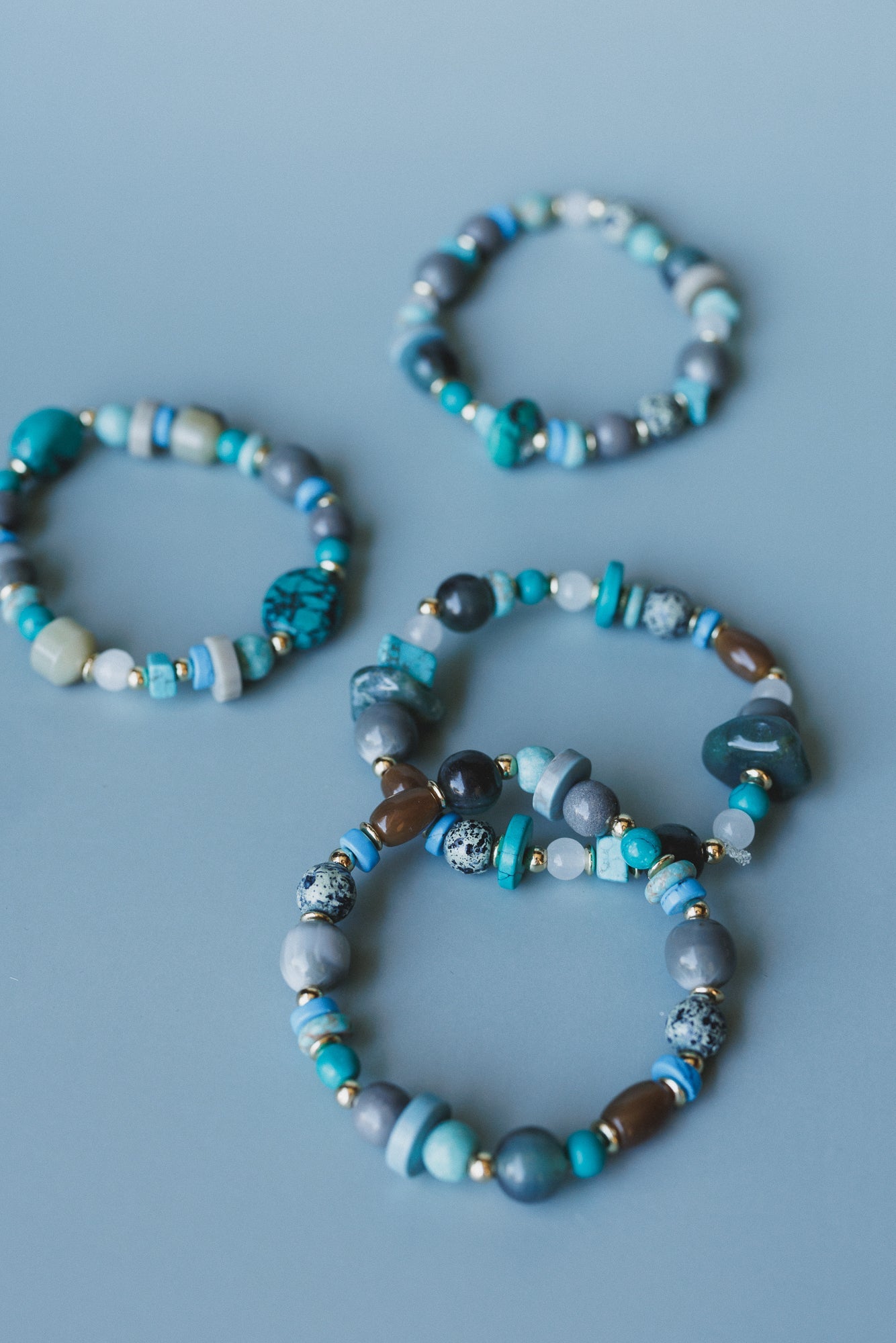 Nika Bracelet Set - Blue Multi