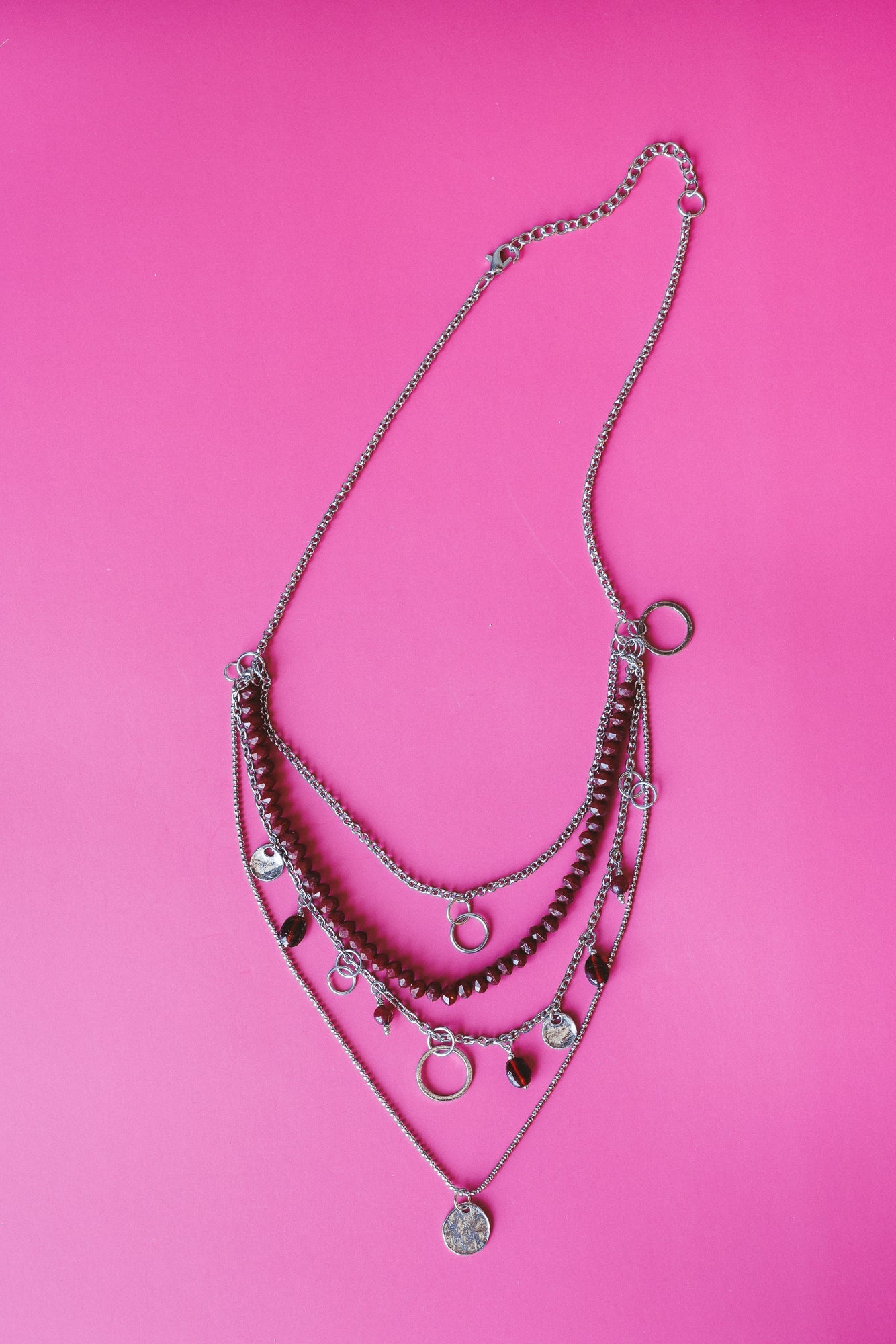 Off We Go Necklace - Black Multi