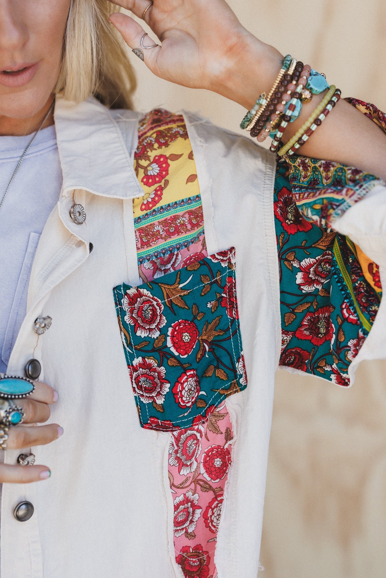 Lush Layers Button Down Top - Cream