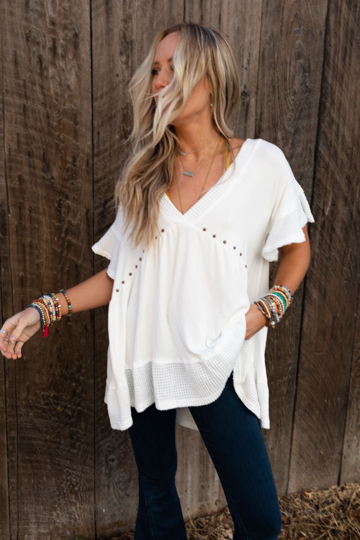 More Than Meets The Eye Tunic Top - Ivory