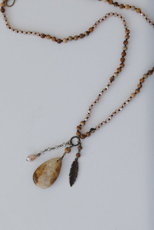 Mountain Meadow Necklace - Taupe Multi