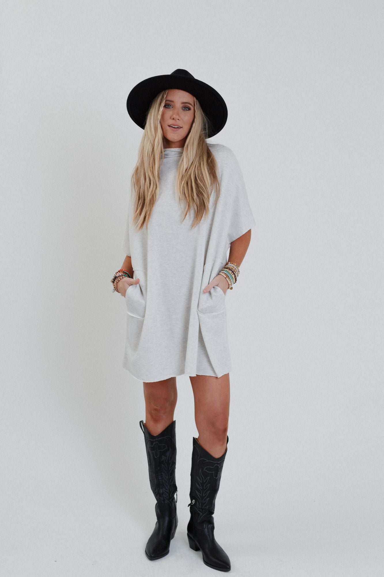 The Nest Laid Back Luxe Dress - Light Heather Gray
