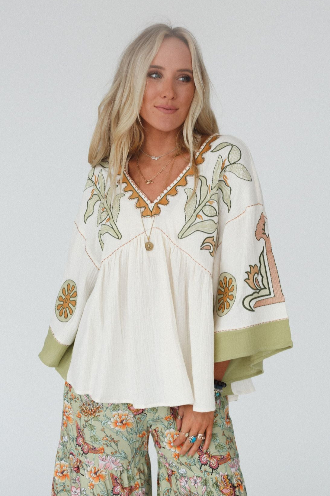 Chateau Chic Babydoll Top - Natural