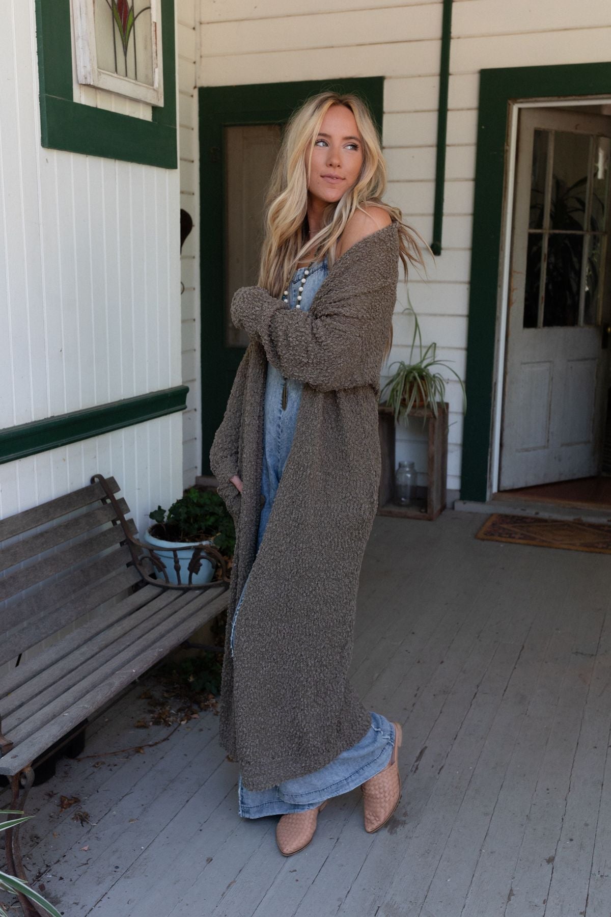 Wednesday Duster Cardigan - Olive