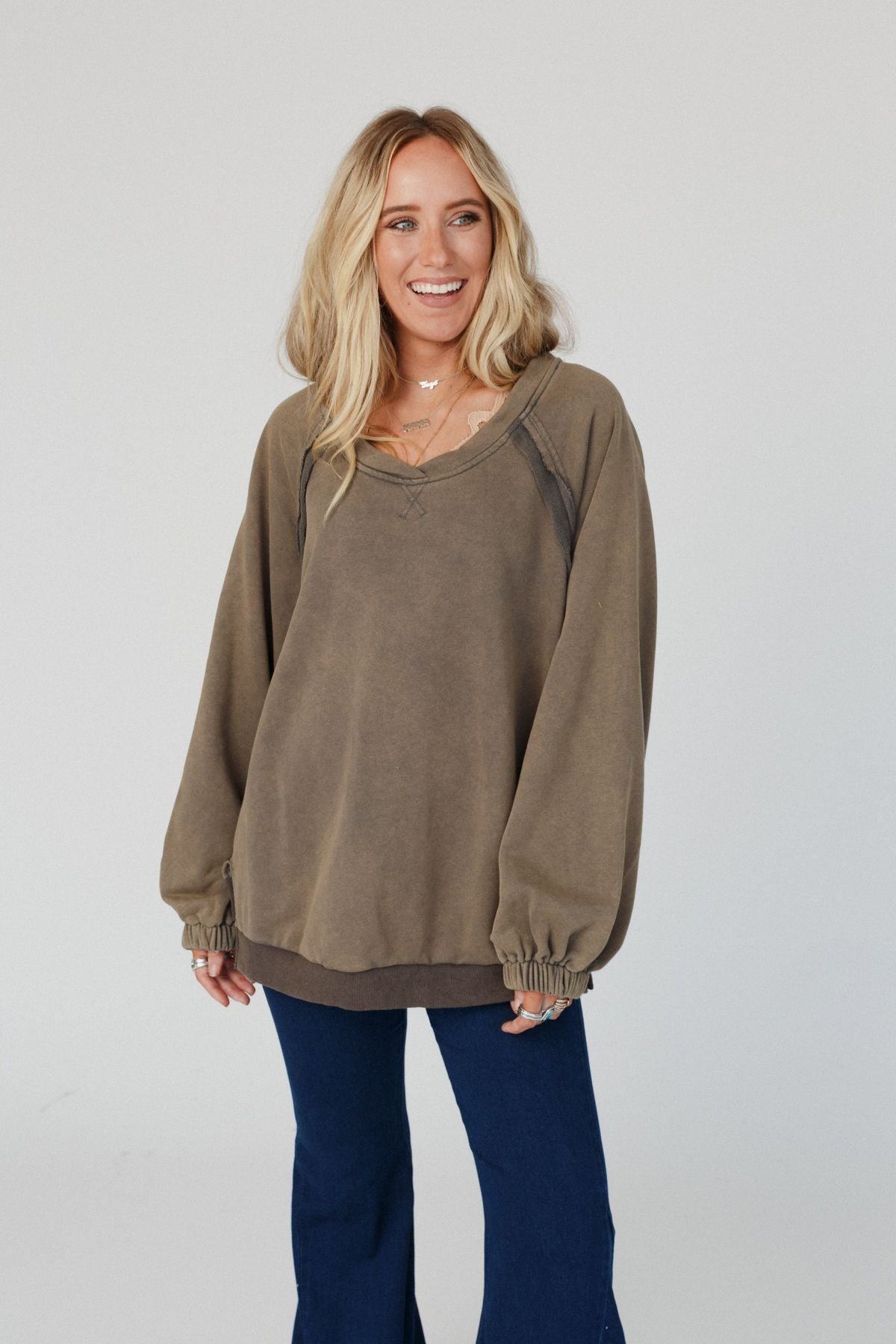 Crossed Paths Sweatshirt - Dusty Charcoal