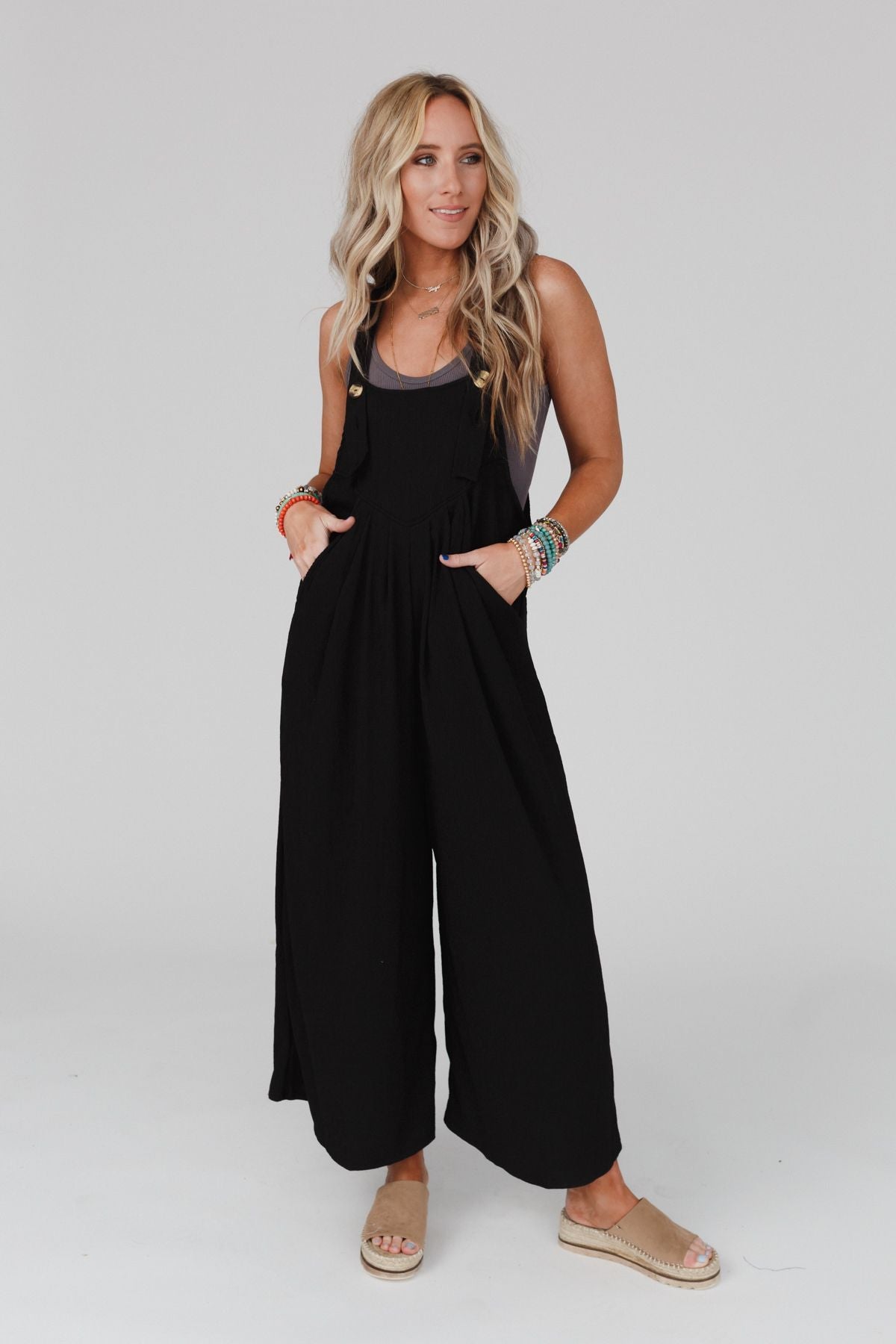 The Nest Serenity Wide Leg Jumpsuit - Black