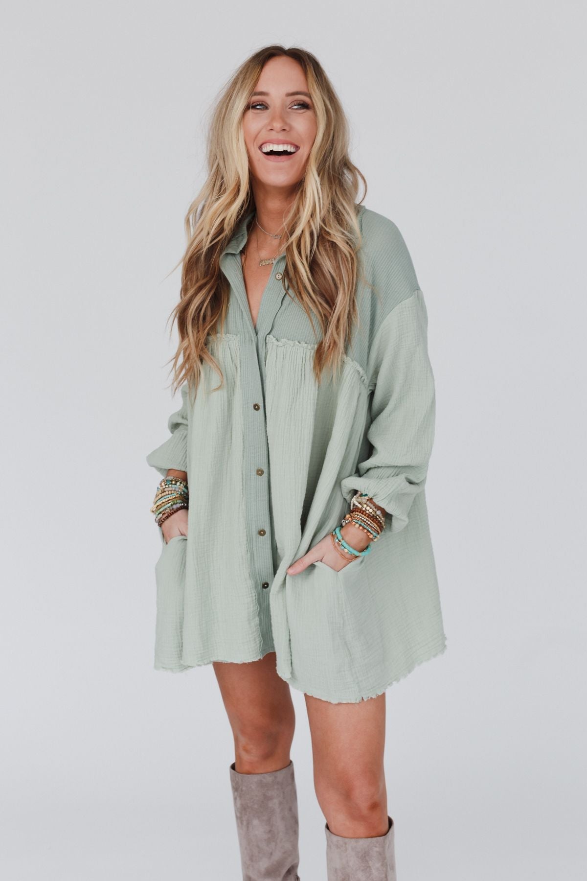 Sunday Kind Of Love Dress - Sage