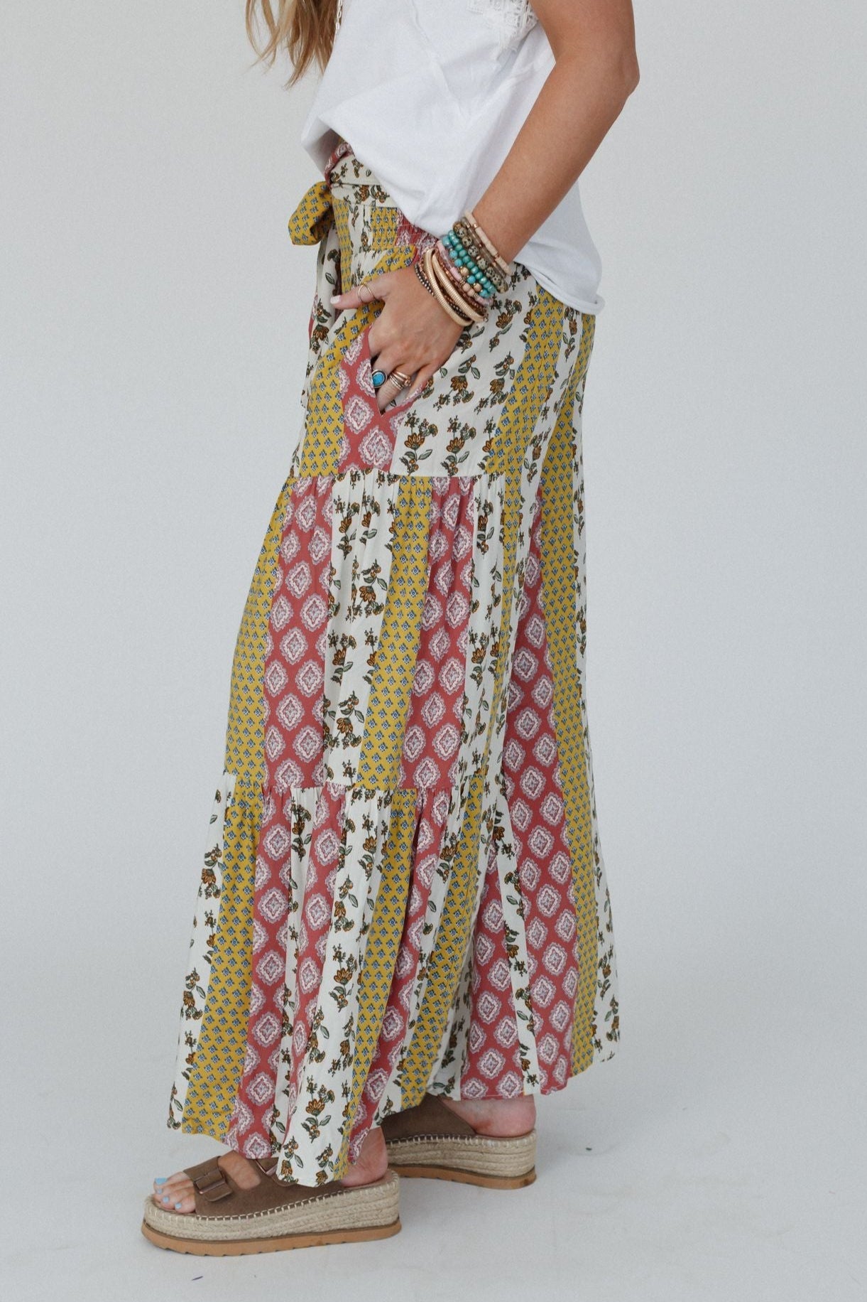 The Nest Secret Admirer Printed Pants - Patchwork Multi