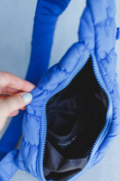 Cloud Dreamer Quilted Sling Bag - Blue