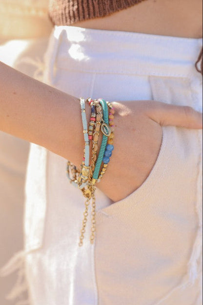 Sunburst Stacked Bracelet Set - Multi