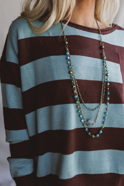 Turquoise Cascade Necklace - Turquoise