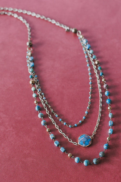 Turquoise Cascade Necklace - Turquoise