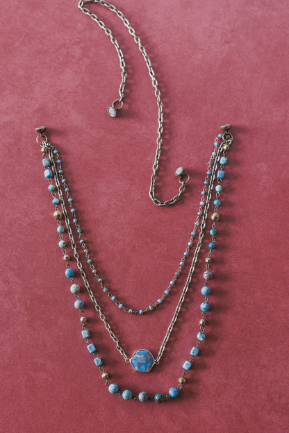 Turquoise Cascade Necklace - Turquoise