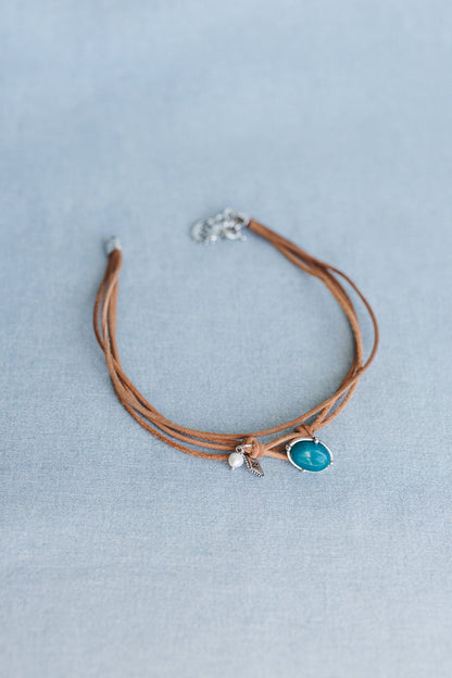 Wish Out Loud Choker Necklace - Turquoise