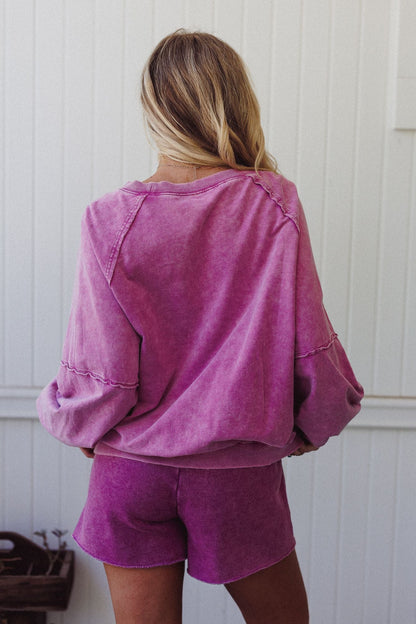 Hibiscus Haze Pullover - Orchid