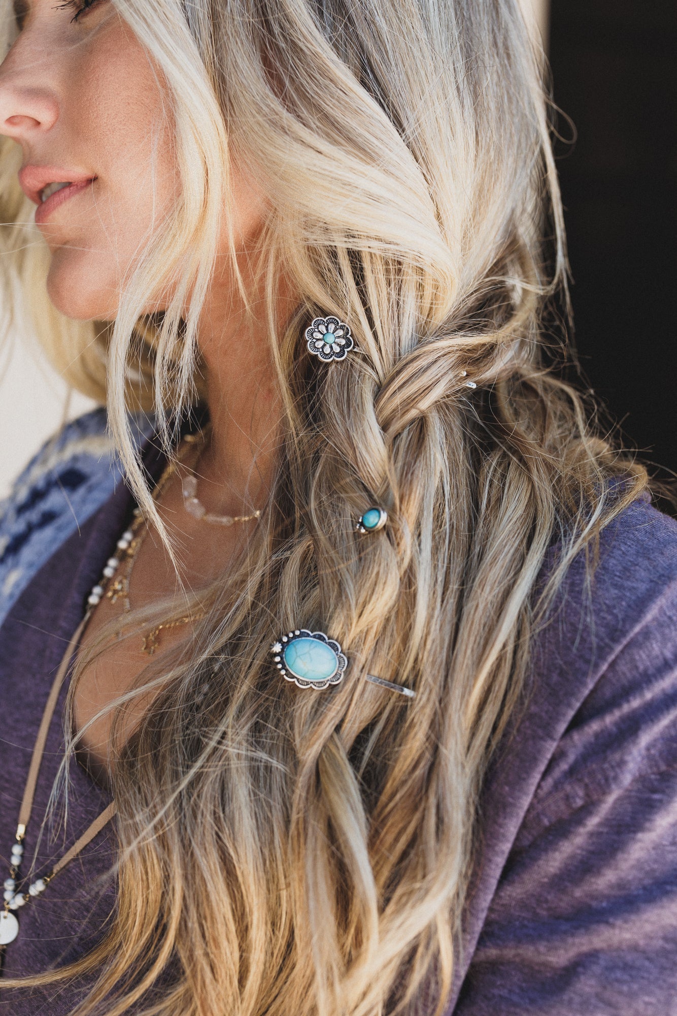 Linger Longer Hair Pin Set - Turquoise