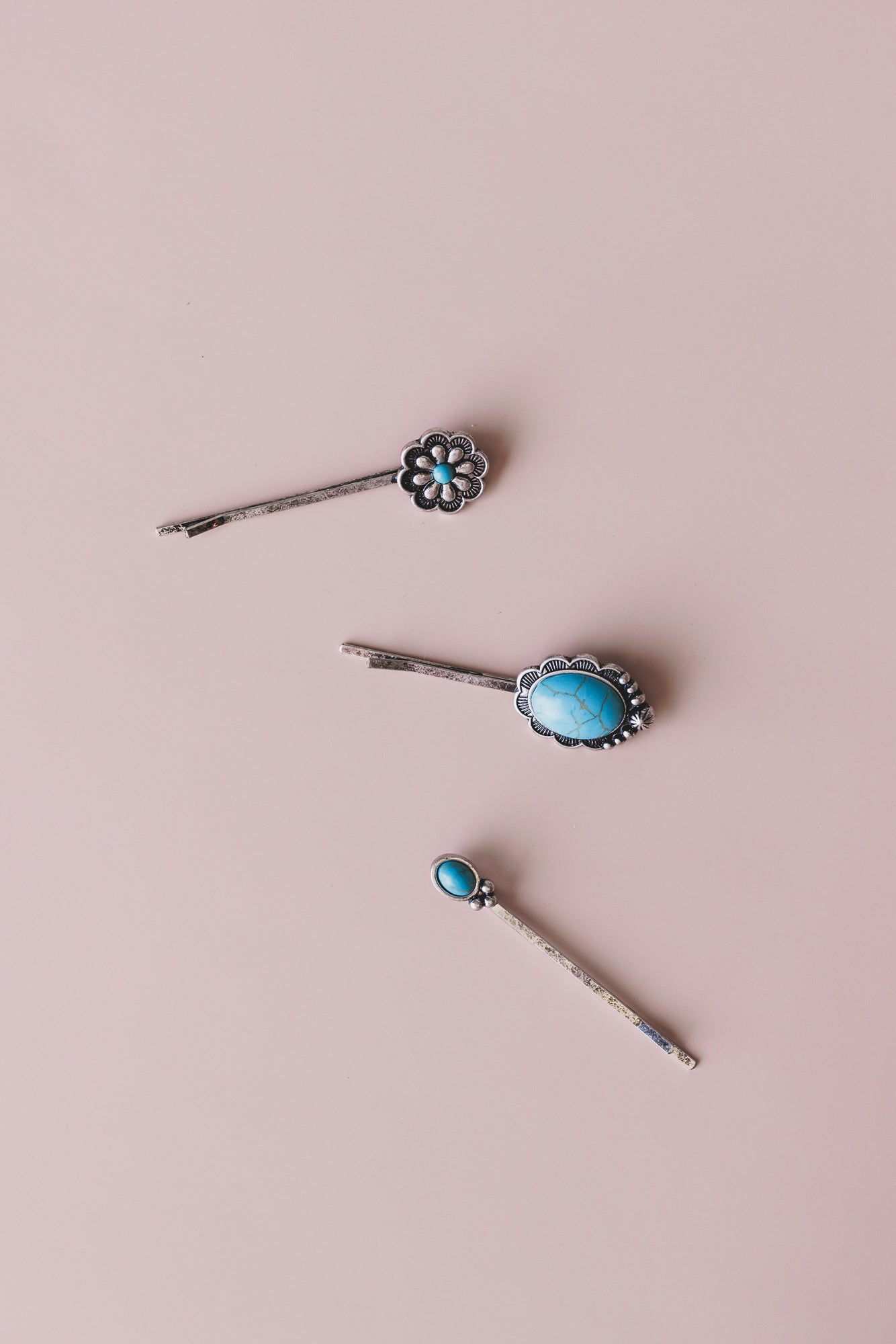 Linger Longer Hair Pin Set - Turquoise