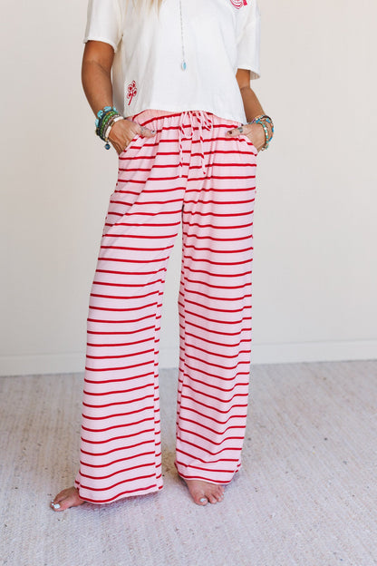 Parallel Play Stripe Pants - Pink