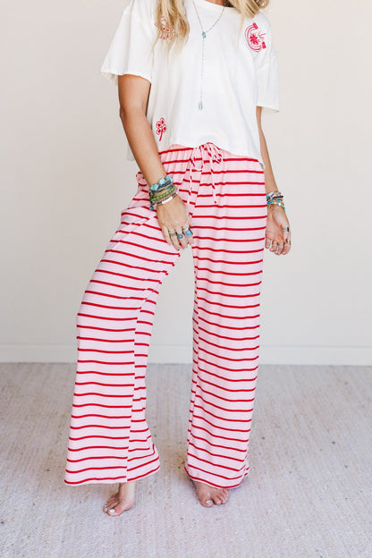 Parallel Play Stripe Pants - Pink