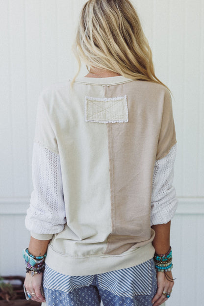 Peace Wave Knit Top - Natural