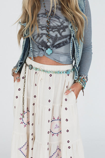 Wild Sky Stone Belt - Blue