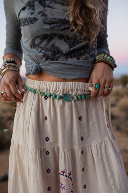 Wild Sky Stone Belt - Blue