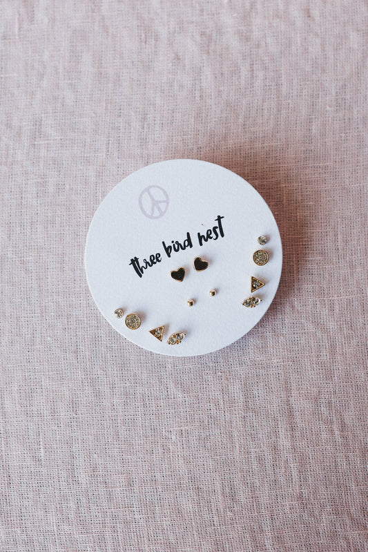 Desert Winds Stud Earring Set - Gold