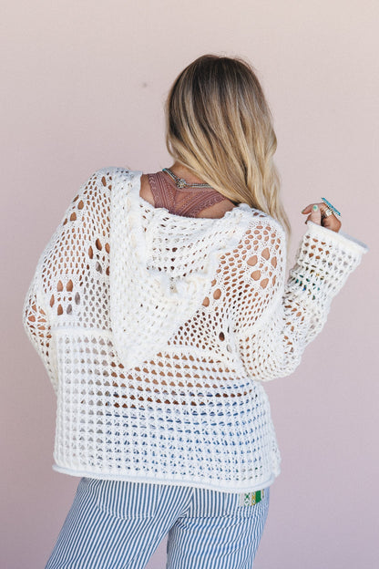 Americana Flag Hoodie - White