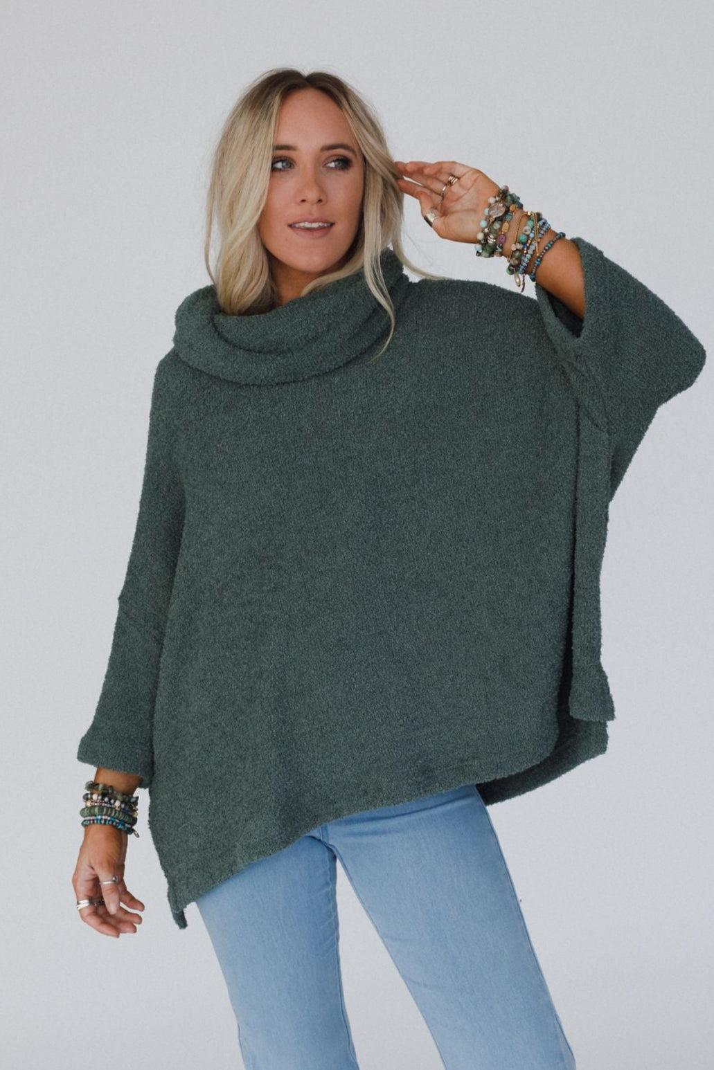 The Nest Hartlie Sweater Top - Basil