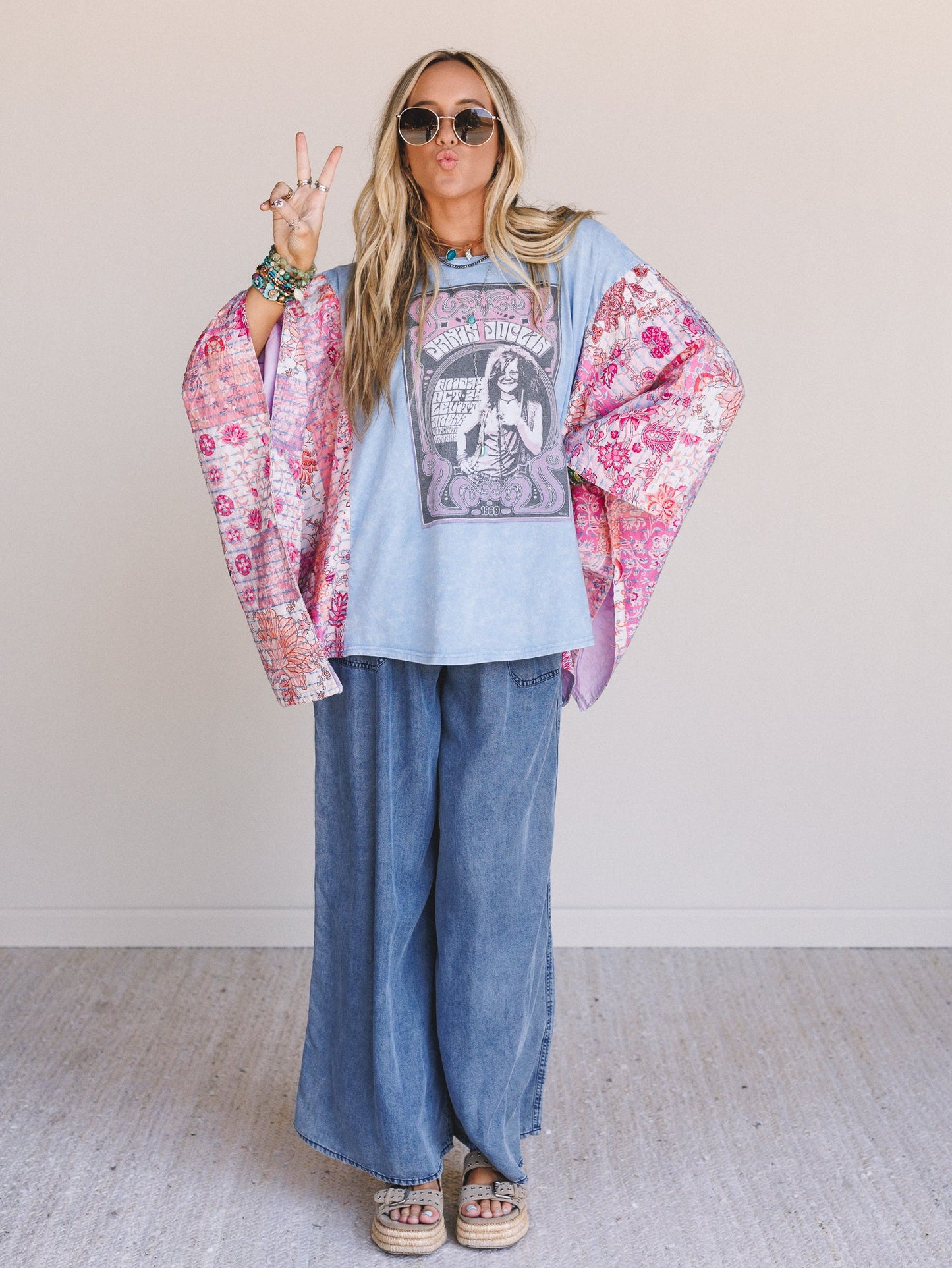 Janis Joplin Graphic Top - Blue