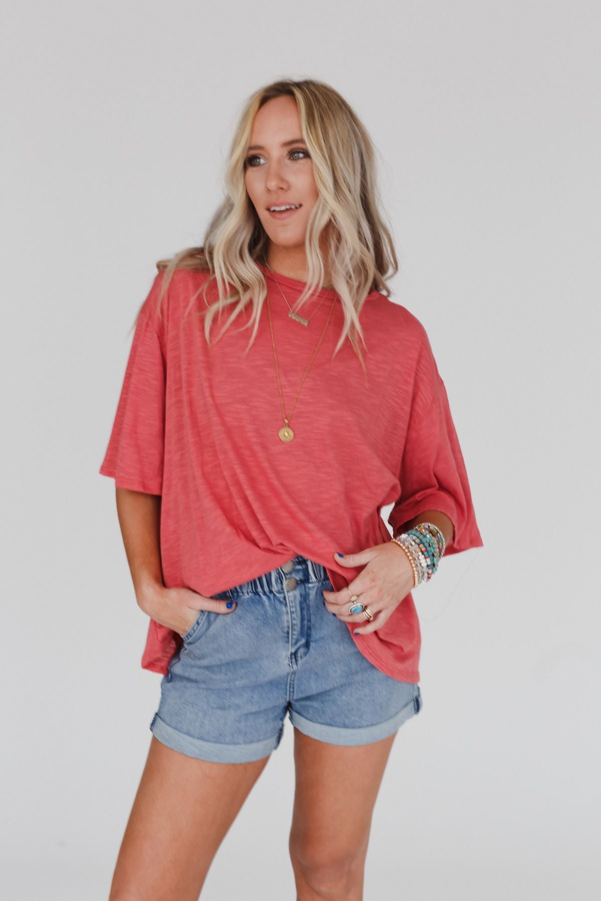 The Nest Your Favorite Slub Tee Shirt - Rust