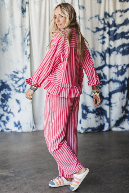 Dreamy Nights Striped Set - Red