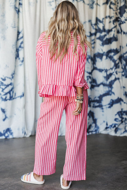 Dreamy Nights Striped Set - Red