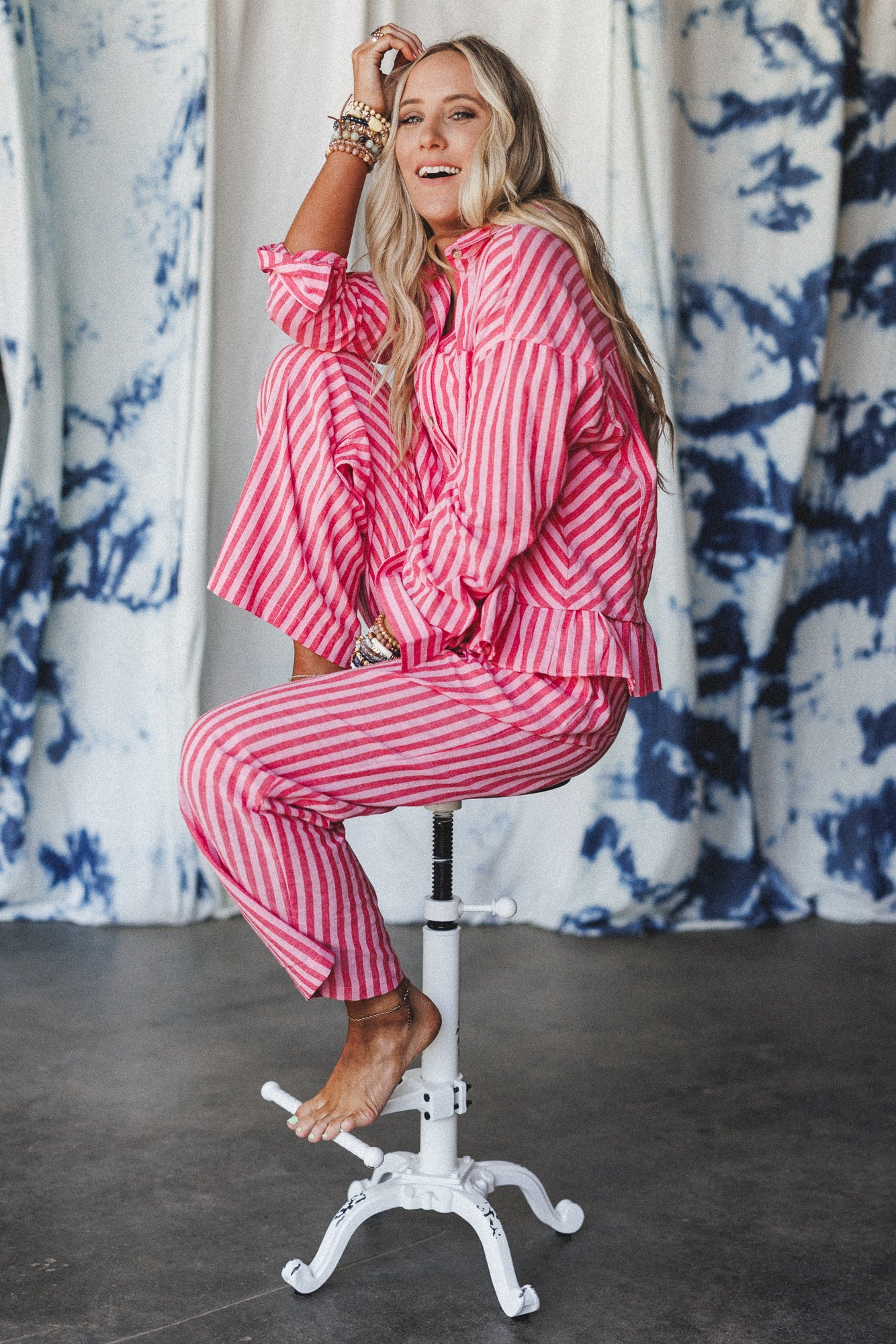Dreamy Nights Striped Set - Red