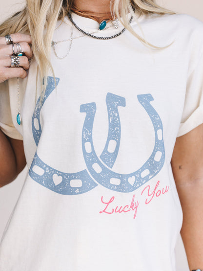 The Nest Lucky You Graphic Tee - Ivory