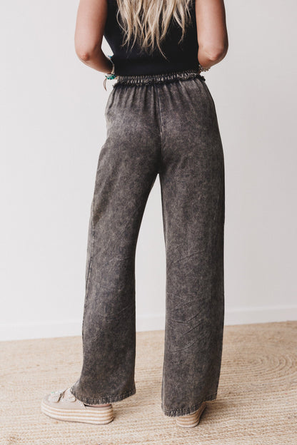 Out And About Drawstring Pants - Black