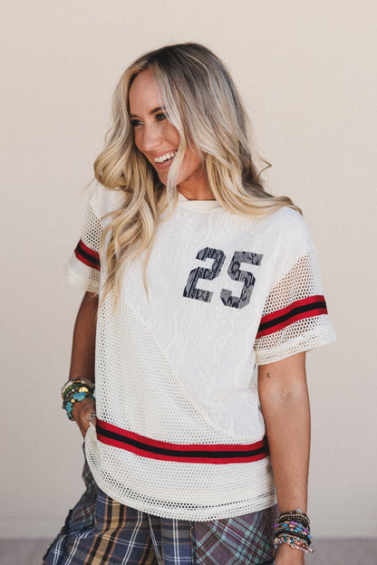 Varsity Bound Top - Ivory