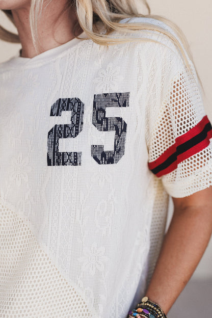 Varsity Bound Top - Ivory