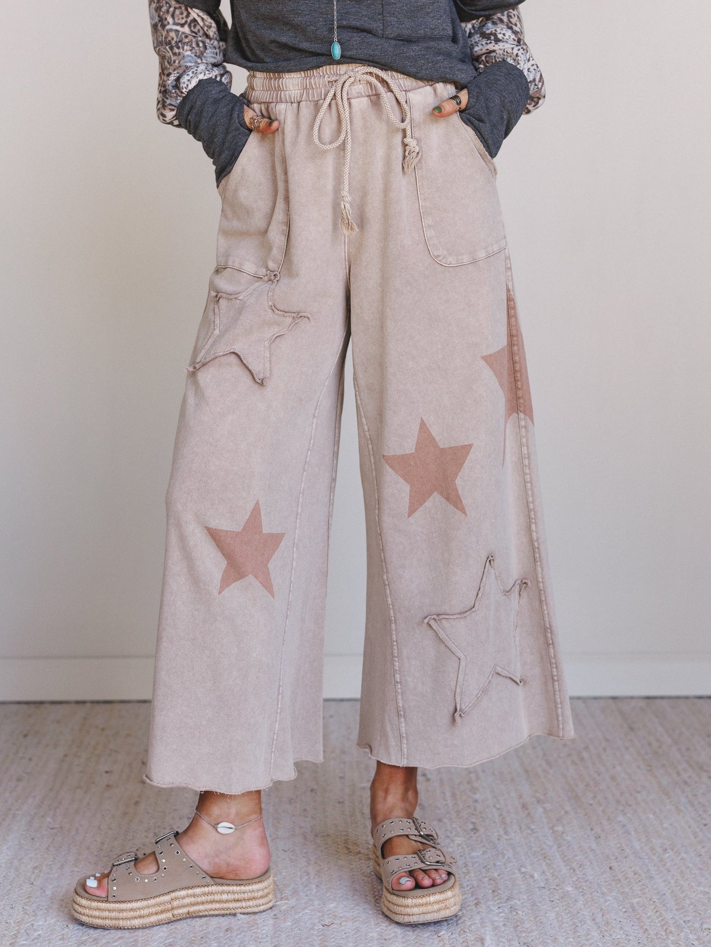 Wishful Thinking Wide Leg Pants - Latte