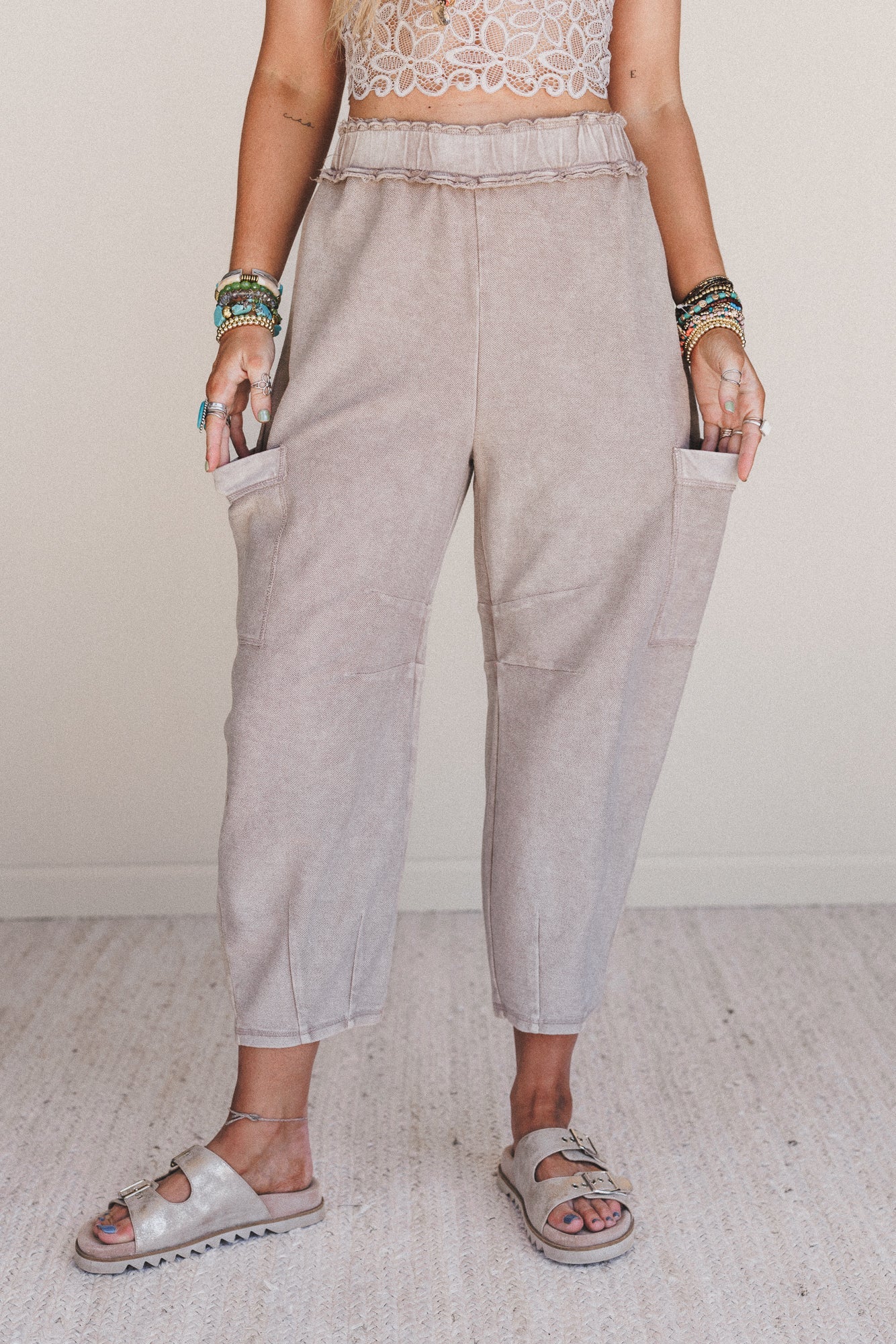 Nomad Flow Terry Knit Pants - Mocha