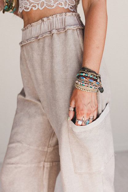 Nomad Flow Terry Knit Pants - Mocha