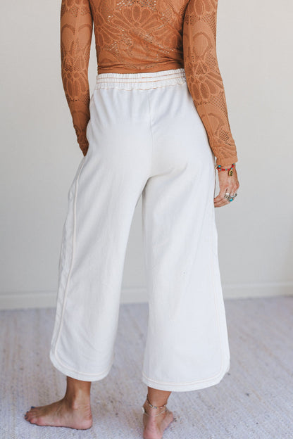 So Comfy Denim Wide Leg Pants - White